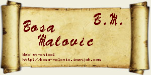 Bosa Malović vizit kartica